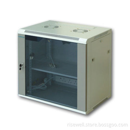 19-inch Wall-mounted Cabinet with Quick Install Side Panel and 2.0mm Mounting Angle